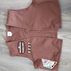 Girl scout 90's Vest With Patches Sz Medium Plus